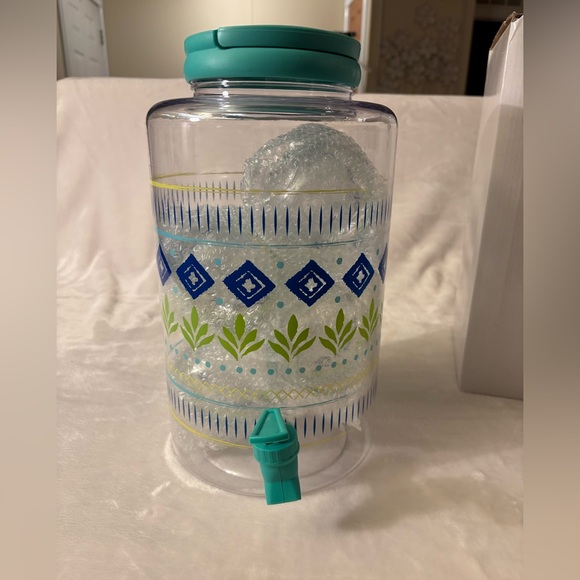 Colorful Plastic Beverage Dispenser Set - Picture 2 of 9